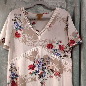 Wrangler Tan Asymmetrical Short Sleeve Blouse